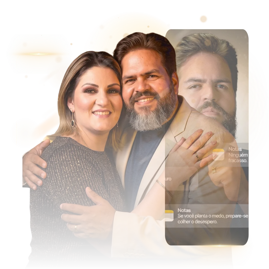 Ana Paula e Filipão Carvalho abraçados